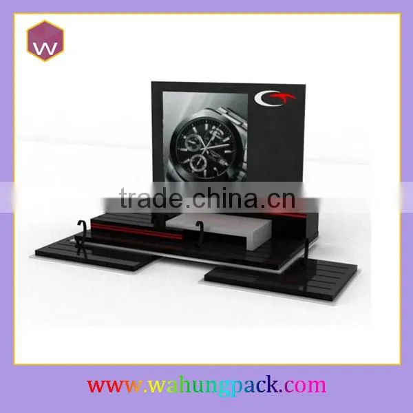 black wood strap display case/ display stand for watches , OEM accept