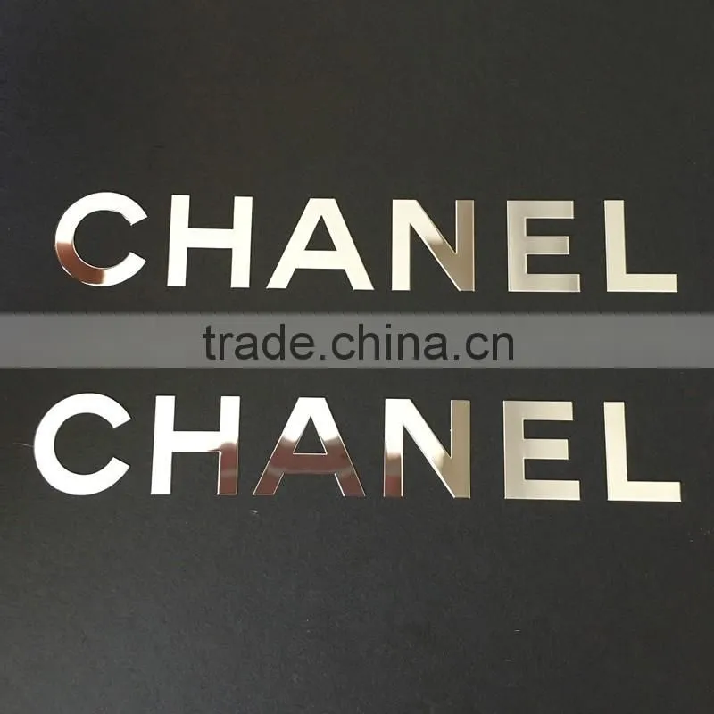 china factory nickel letters metal plates brand logos/name on logos