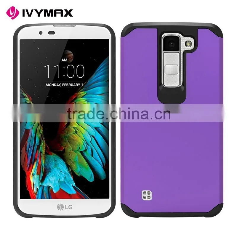 IVYMAX wholesale TPU+PC hybrid shockproof mobile phone case for LG k350/k8