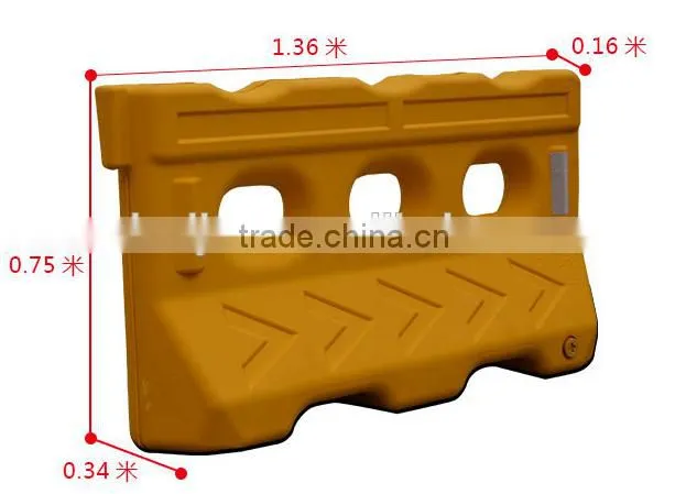 Removable PE Water Filled Road Bollard For sale