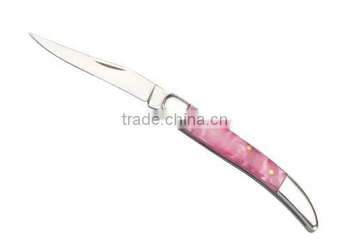 Promotion Gift Pocket Knife with Pink Color Handle