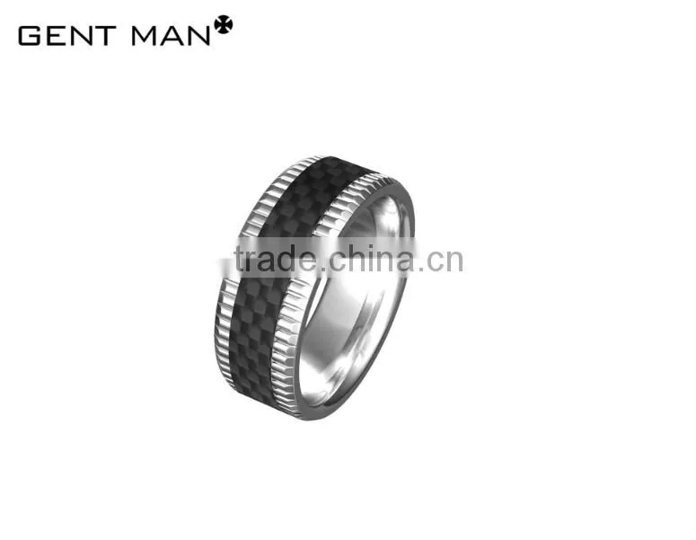 Fashion 8mm Titanium Rings bands for Men high Polish Wedding Band carbon fiber titanium ring band
