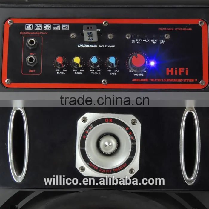 2.0 audio pro stage dj laser ligh professional speakers