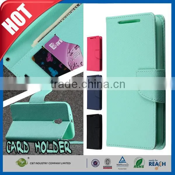 C&T Luxury genuine pu leather pouch flip cover for motorola moto g2 xt1063