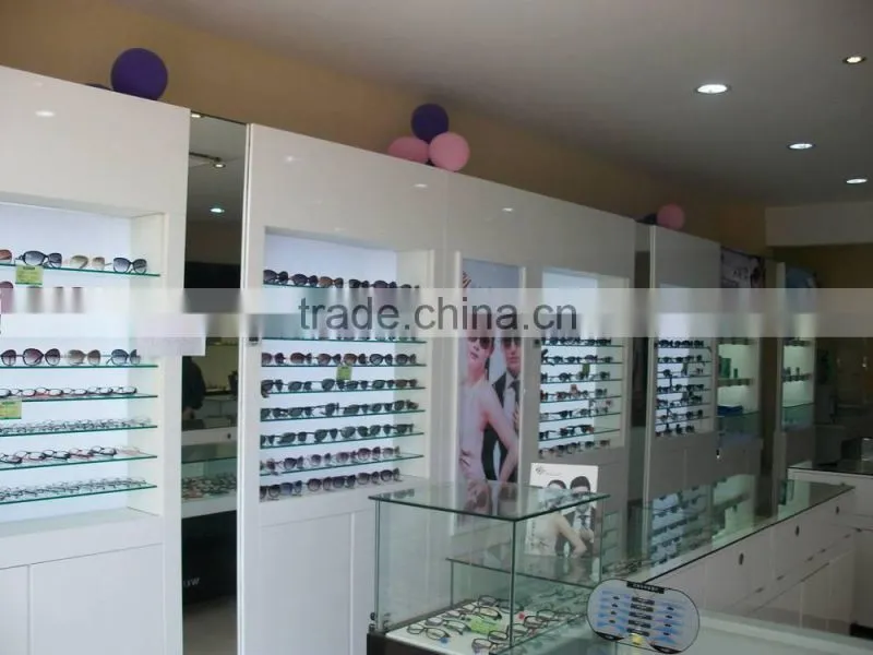 wooden eyewear sunglasses display rack,modern optical showcase