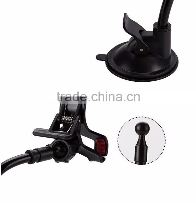 Hight Quality Car Mount Holder 360 Rotation Windshield Bracket for GPS Mobile Phone long double car holder Wholesale