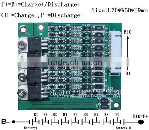 For 10S LiFePO Battery Packs lg pcb,rgb led pcb board,tk102 pcb board