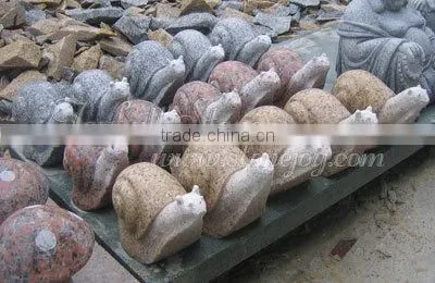 Hand-carved Stone Snail Sculpture