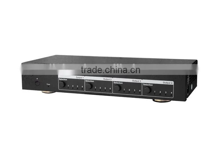 LINK-MI LM-MX444 Ultra HD 4K2K 3D Video Audio 4x4 HDMI Matrix Switcher with RS232