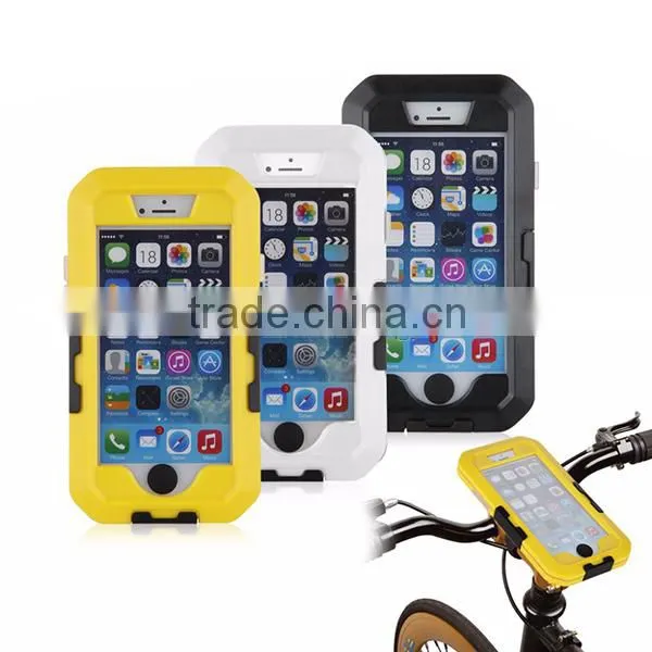 360 Degree Rotatable Bicycle Waterproof Case for iPhone 6 6S Case Yellow