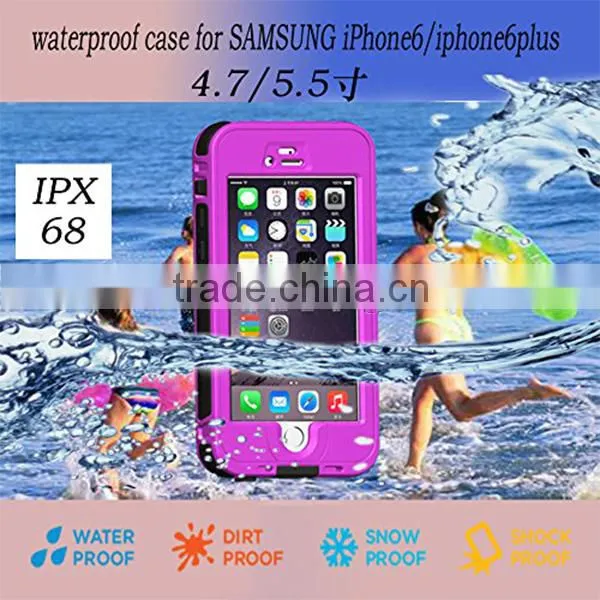 5.5" for iPhone 6 6S 6 Plus Waterproof Case IPX68 With Fingerprint Touch ID