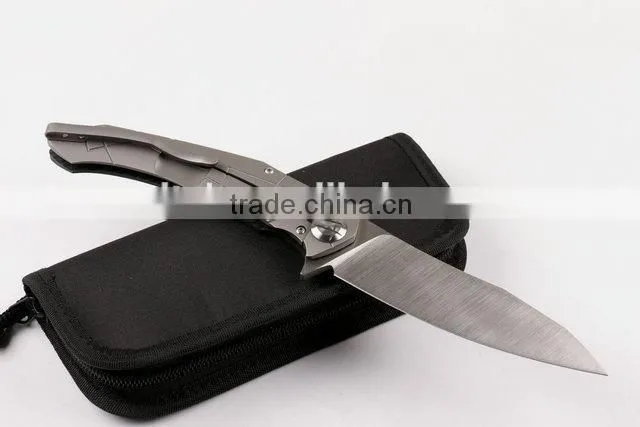 OEM S35V handmade military hunting knife wth TC4 Titanium alloy handle