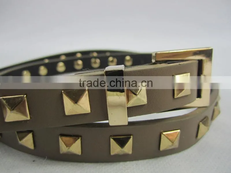 PU belt latest design metal pu belt for girls
