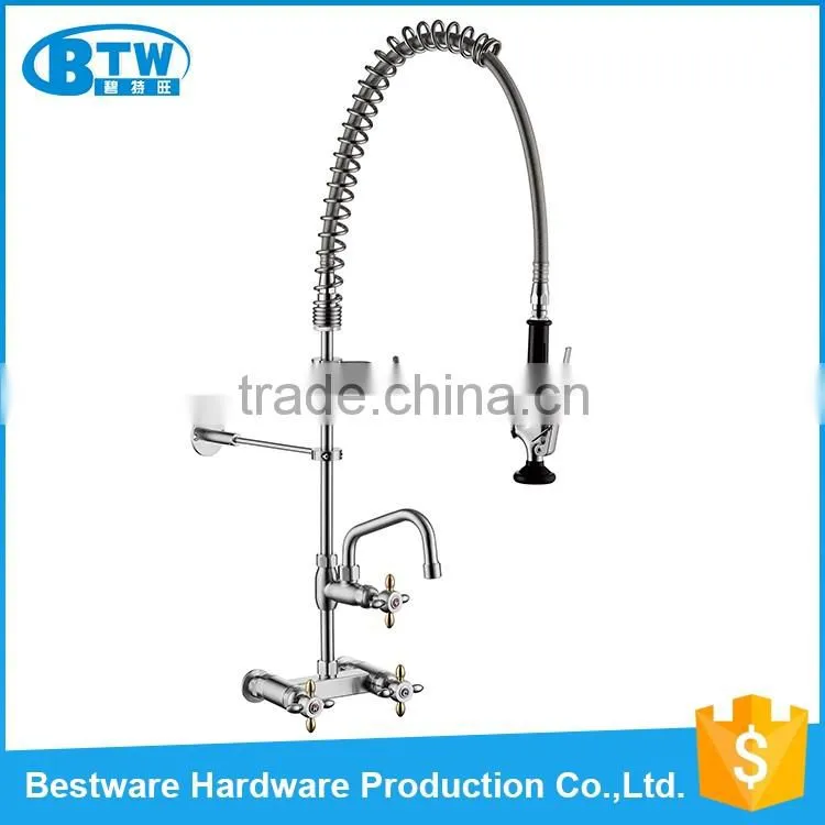 wholesale custom High Quality Commercial Pre-rinse 304 stainless steel wall mounted faucet