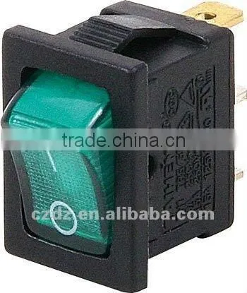 mini illuminated rocker switch,Hot Selling Rocker switch/green lighted switch