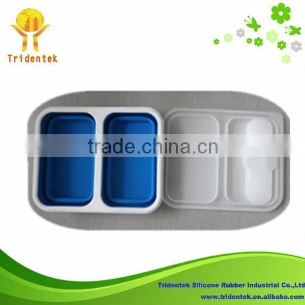 2014 new design and food grade silicon storage container lunch box