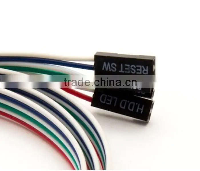 New ATX PC Computer Motherboard Case Power Switch On/Off Reset Two 2 Leds Cable