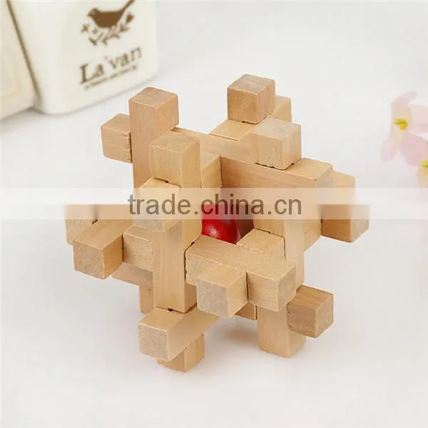 Chinese Traditional Wooden Educational Kongming Lock Burr Puzzle Toy