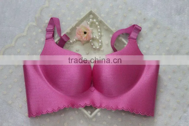 embossing push up seamless bra rose