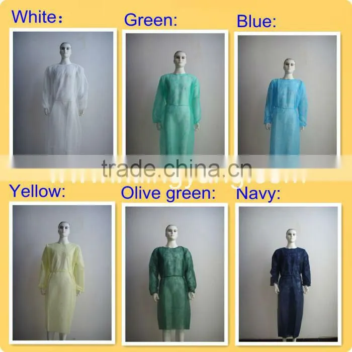 Disposable PP Olive Green Hospital Gown