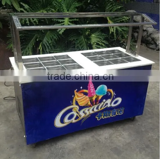 Marble slab Topping Bar Cabinet Refrigerator With Italy Compressor high capacity