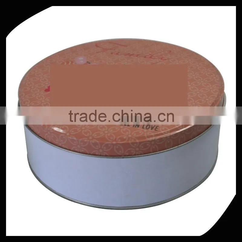Round shaped printed logo tin gift box on sale/Custom fashion high quality gift round tin box/mini round special gift tin box