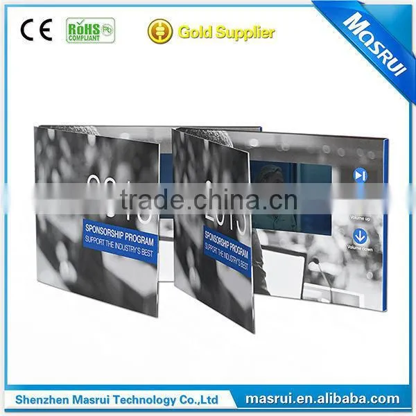 Hot selling customized printing 2.4"-10.1" LCD / TFT Screen Greeting Card Video Greeting Card