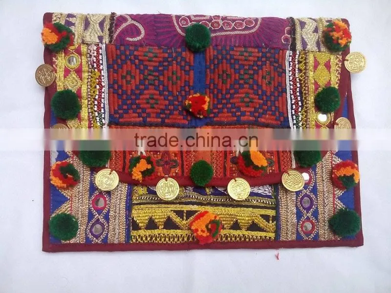 Latest 2015 INDIAN OLD VINTAGE ANTIQUE ETHNIC HANDMADE BANJARA TRIBAL BAG/TOTE BAG/CLUTCH BAG