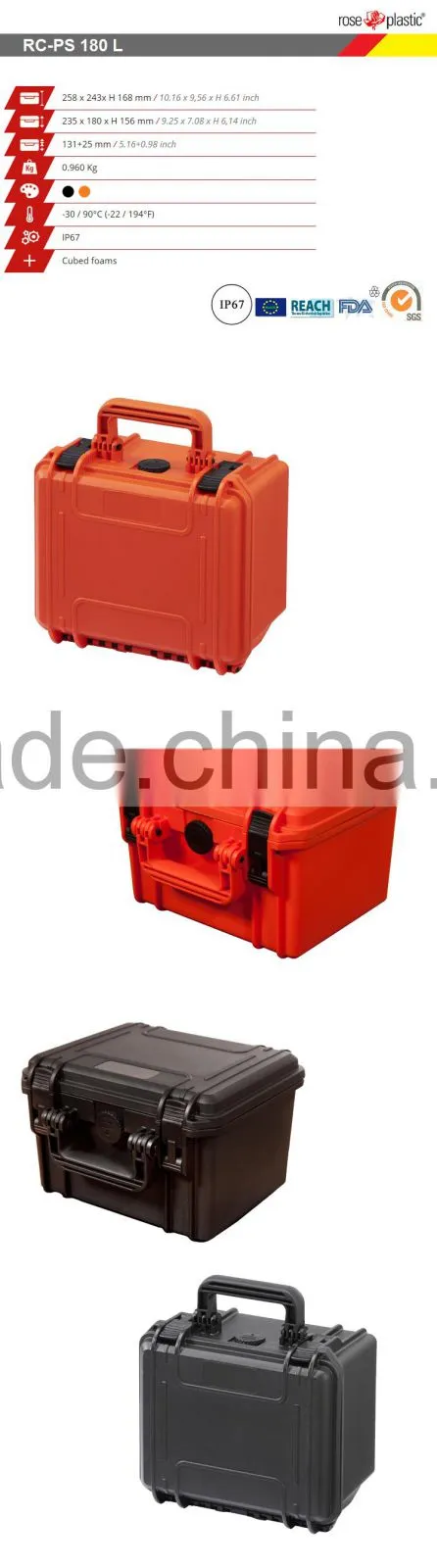 IP67 waterproof plastic handcarry transportation case RCPS 180L