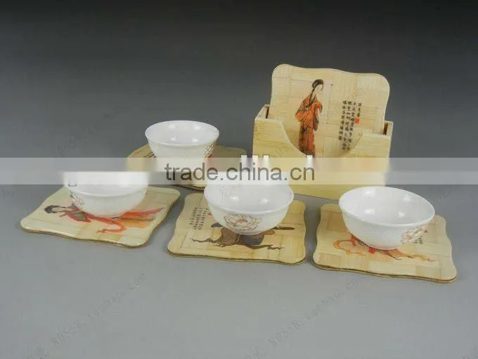 Hot Sale Bamboo Table Mat with Chinese History Pattern