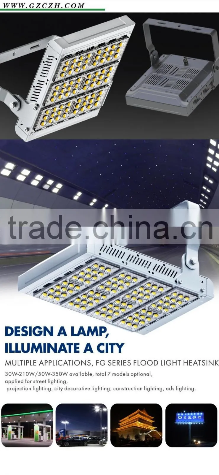 CE RoHS 80w led tunnel light 8000lm led tunnel lighting AC100-277V led street light with 3535