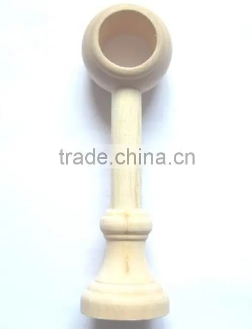 Unfinished Plaint Natural Color Wood Wooden Curtain Rod Bracket,Ceiling Mount Bracket / Scrutch / Holder