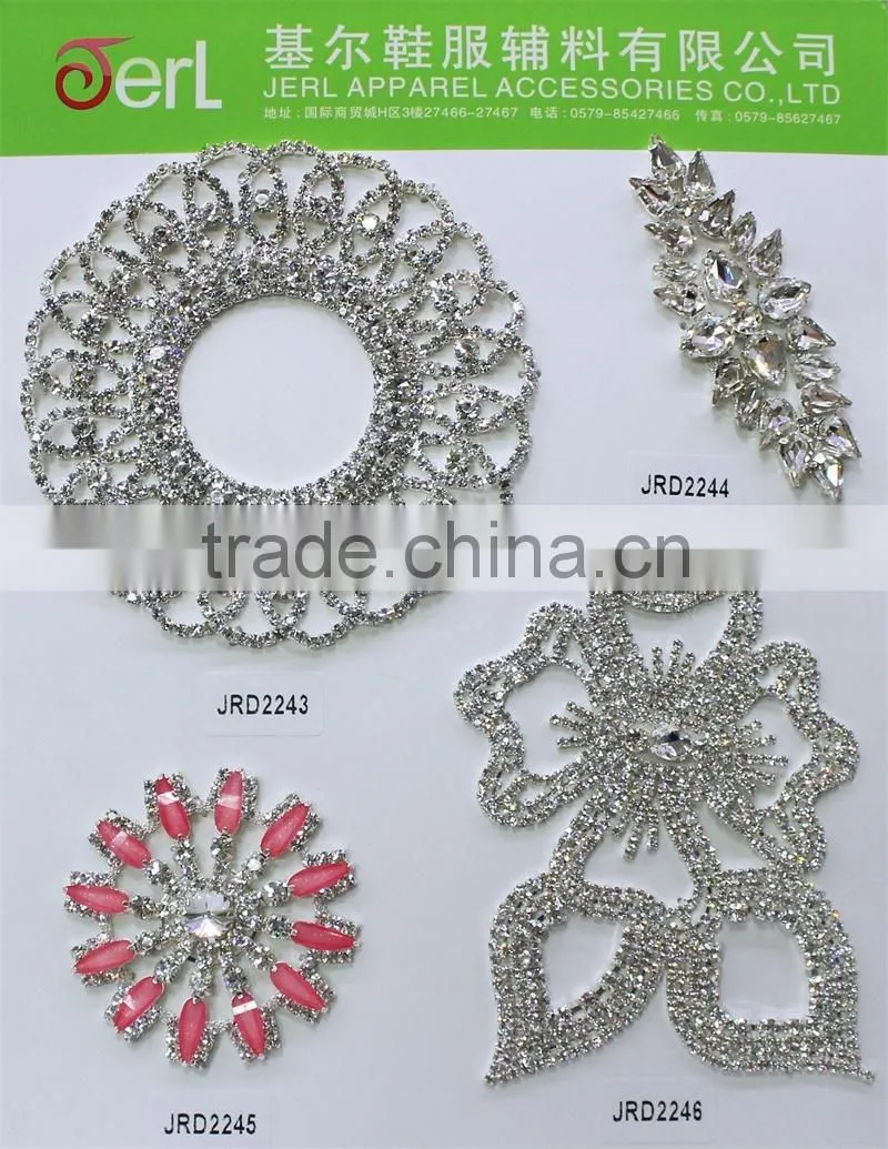 Sew on Rhinestone Lady Bridal Dress Wedding crystal Appliques wholesale