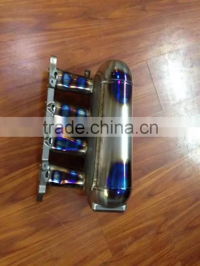 high performance titanium auto racing turbo air intake manifold for EVO9