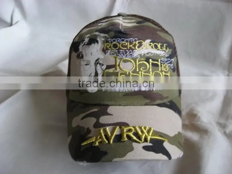 Hot custom camo trucker cap