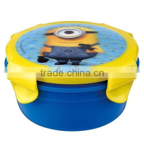 3D Lenticular Printing plastic food storage box, BPA Free Snack Pot, Kids Take Away Container Plastic Food Box
