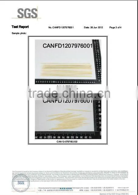 1000pcs per box individual Cello wrapped mint bamboo Toothpick