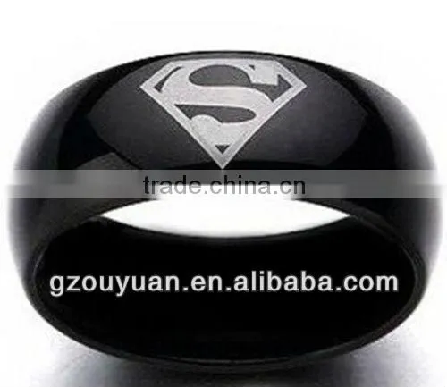 8MM Black Tungsten Wedding Band Ring Laser Etched Cross and Thorn Design Sizes 4 to16