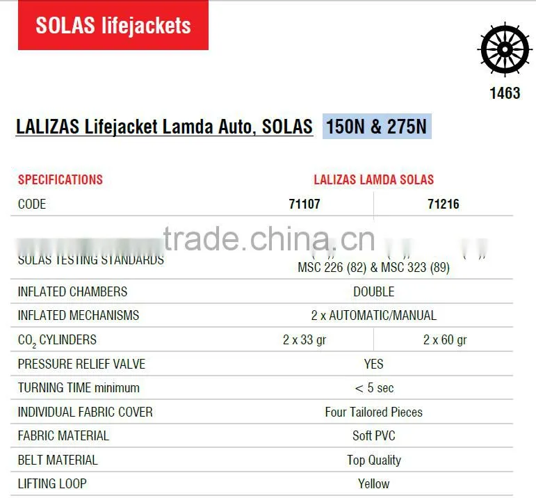 Lalizas LifeJacket for adult with high quality
