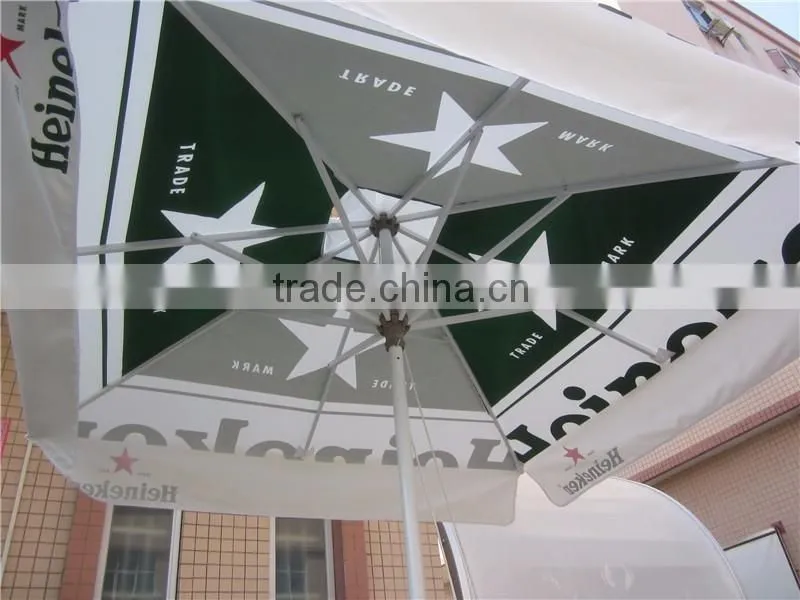 advertising commercial patio parasol umbrella in summer