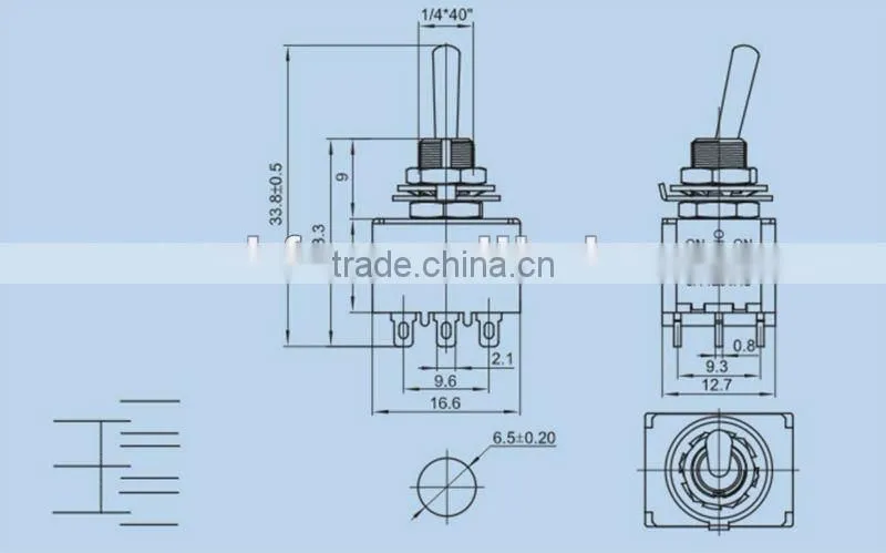KN1-303 off on on toggle switch