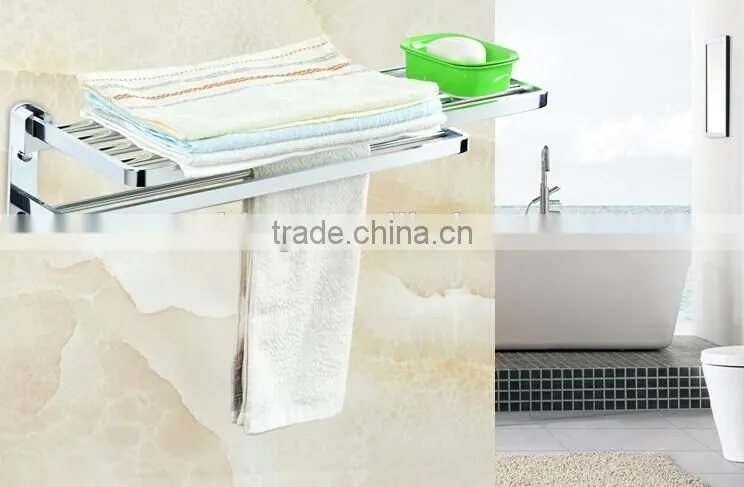 2015-2016 high quality bright silver aluminium bathroom towel rack