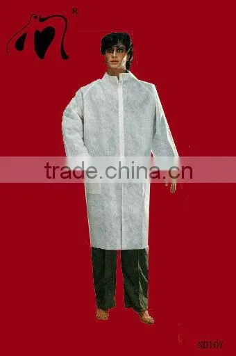 non-woven fabric white disposable gown