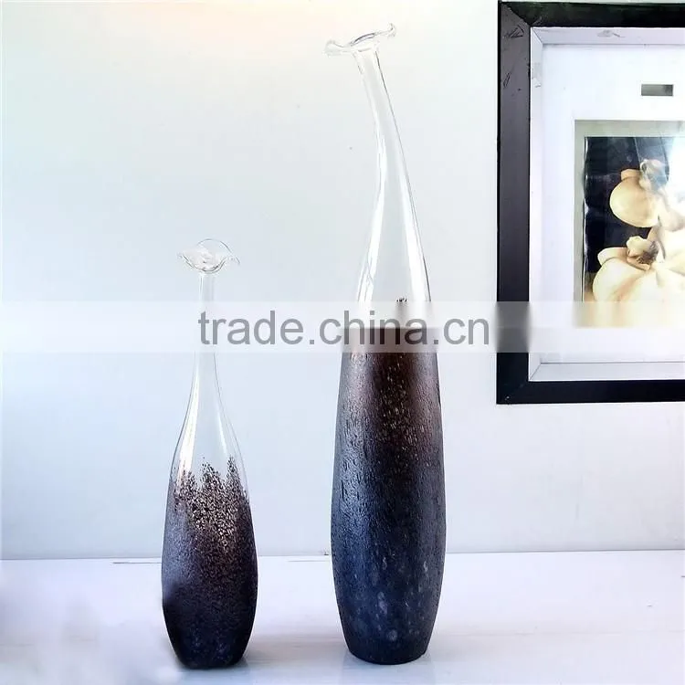 OUBOAO High grade large vase of flower hand blown glass bottles art glass vase
