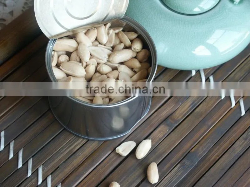 Canned roasted and salted peanut easy open lid with plastic cover