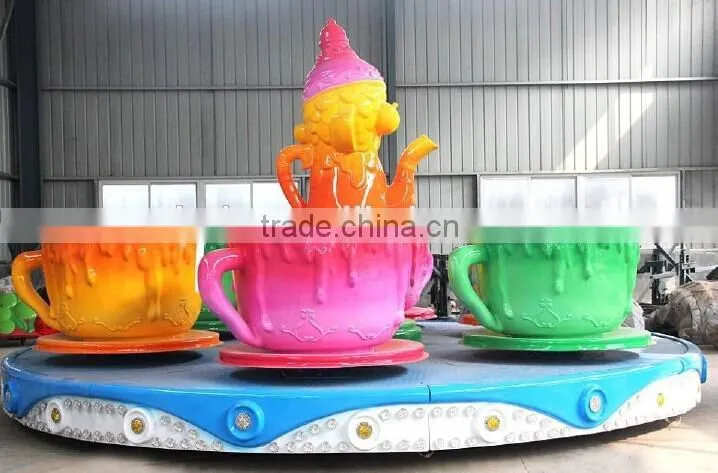 Rotating coffee cup ride for amusement kids ride tea cup