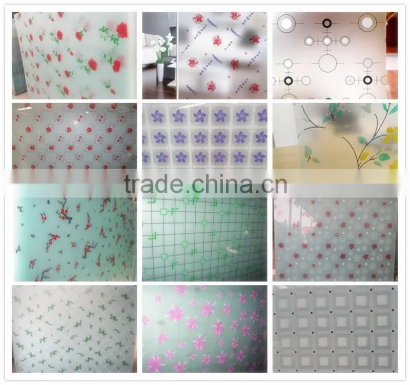 colorful design silkscreen printed glass for windows