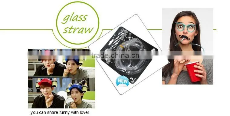pvc material novelty eyeglass straw