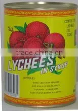 2014 New Crop Tin lychee lichee Canned Fruit in Heavy Syrup