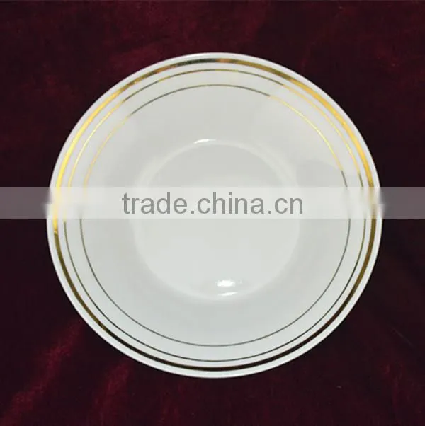 Royal design porcelain 45pcs dinner set gold rim dinnerware, plate and bowl